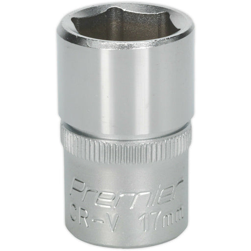 17mm Steel Drive Socket - 1/2" Square Drive - Chrome Vanadium Wrench Socket Loops