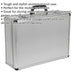450 x 350 x 155mm Aluminium Tool Case & Electronics Storage Adjustable Dividers Loops