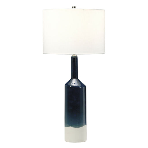 Table Lamp Blue White Bottle Shape Cylinder White Shade LED E27 60W Bulb Loops