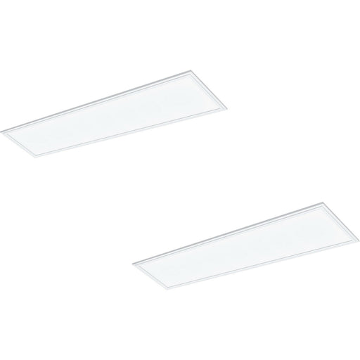 2 PACK Flush Ceiling Panel Light White Rectangle Tile 40W Built in LED 4000K Loops