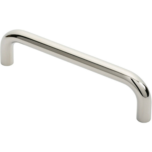 Round D Bar Pull Handle 244 x 19mm 225mm Fixing Centres Bright Steel Loops