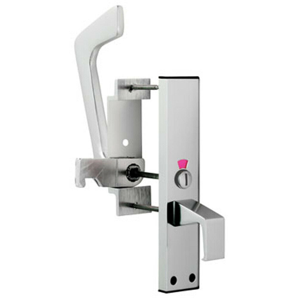 Dual Handed Disabled Toilet Handle Set DDA Compliant Polished Anodised Aluminium Loops