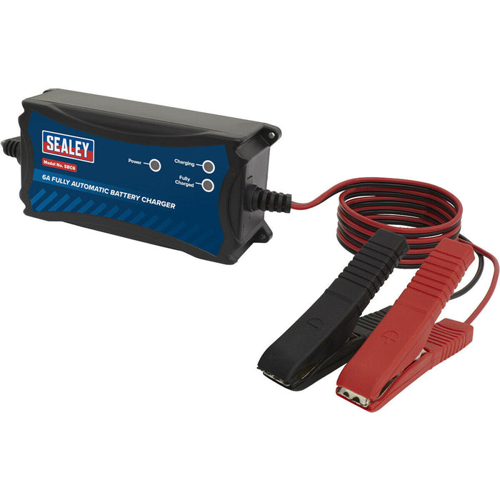 12V 6A Automatic Battery Charger & Maintainer - 40AH to 100Ah Batteries - 230V Loops