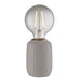 Table Lamp - Taupe Glaze & Satin Nickel Plate - 40W E27 GLS - Base Only Loops