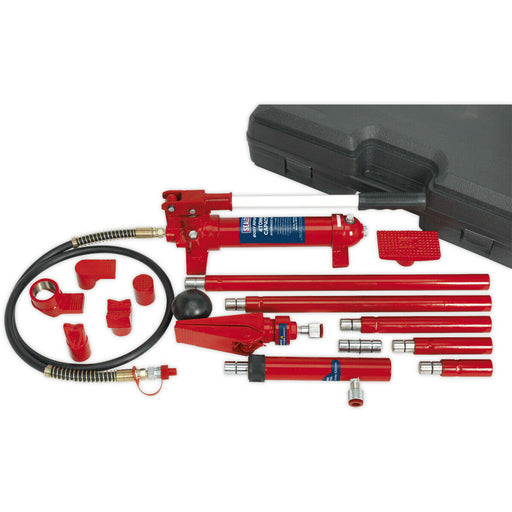4 Tonne Snap Hydraulic Body Repair Kit - Hand Operated Pump - Heavy Duty Loops