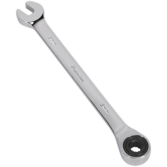 6mm Ratchet Combination Spanner - Chrome Vanadium Steel - 72 Tooth Ratchet Ring Loops