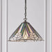 Tiffany Glass Hanging Ceiling Pendant Light Bronze Chain Deco Lamp Shade i00076 Loops