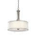 Ceiling Pendant Light Fitting White Organza Shade Antique Pewter LED E27 60W Loops