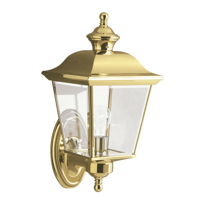 Outdoor IP44 Wall Light Highly Polished Brass LED E27 60W d01618 Loops