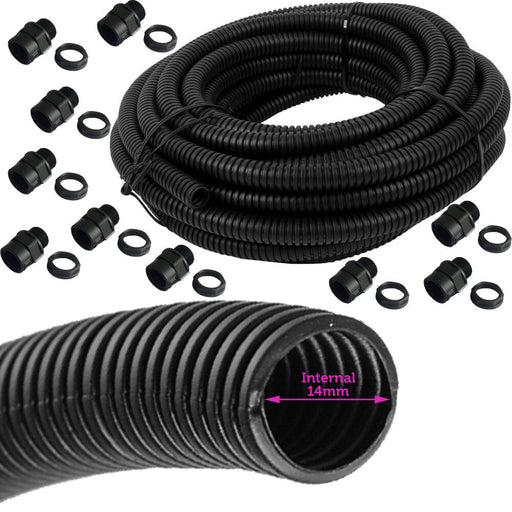 10m 20mm Outdoor External Cable Conduit Flexible Enclosure Trunking Tube CCTV Loops