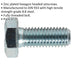 25 PACK HT Setscrew - M10 x 25mm - Grade 8.8 Zinc - Fully Threaded - DIN 933 Loops