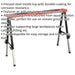 Fold Down Trestle with Adjustable Legs - 150kg Capacity - 630mm to 910mm Height Loops