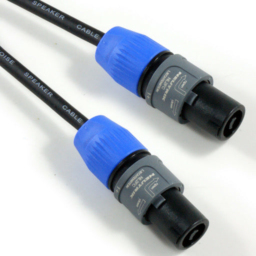 10m Neutrik 2 Pole 1.5mm² Speakon Cable NL2FC to Male Plug Pro Speaker Amp Lead