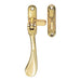 Spoon End Reversible Casement Window Fastener 124mm Length Polished Brass Loops