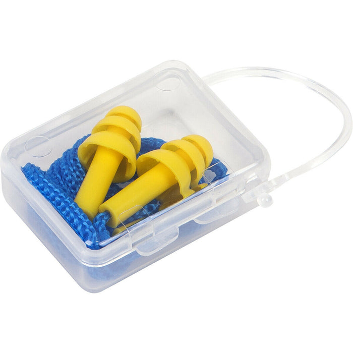 Corded Ear Plugs - Triple Flange Design - 32dB SNR Rating - Comfortable Fit Loops