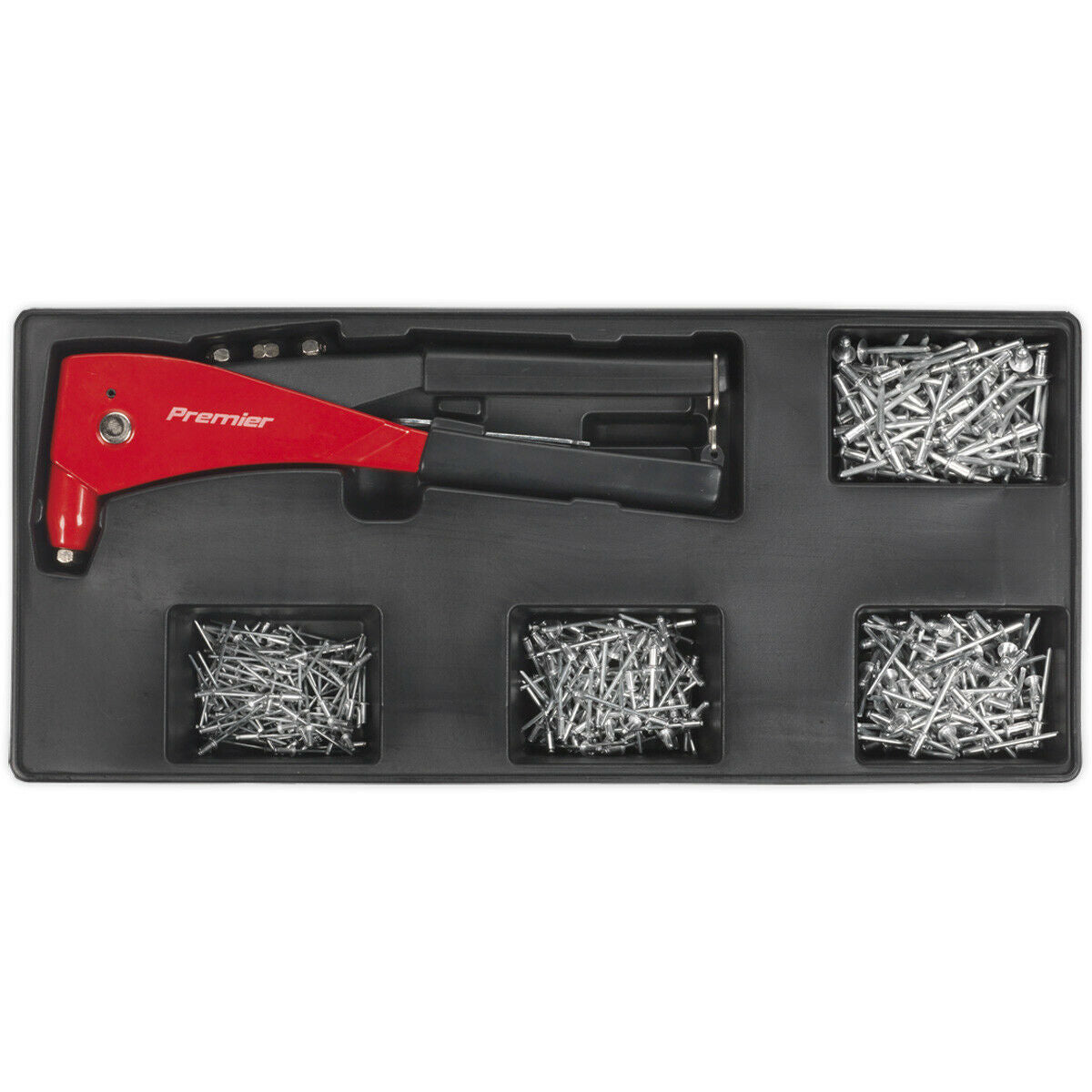 Riveters Set PREMIUM Riveter & 400 Piece Assorted Rivet Set with Modular Tool Stora ...