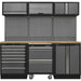 Garage Storage System - 2040 x 460 x 2000mm - 36mm Pressed Wood Work Surface Loops