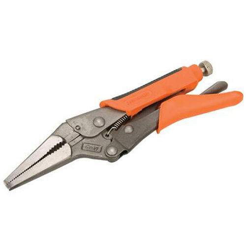 165mm Self Locking Soft Grip Long Nose Pliers Adjustable Opening Quick Release Loops