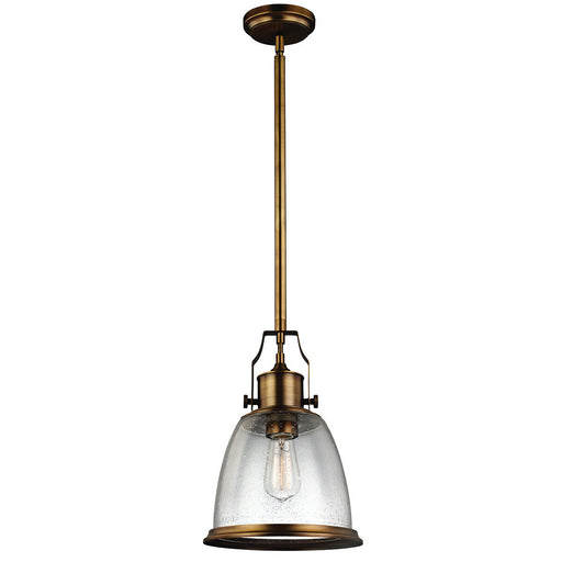 1 Bulb Ceiling Pendant Light Fitting Aged Brass Finish LED E27 75W Bulb Loops