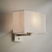 Wall Light Matt Nickel Plate & Vintage White Fabric 60W E27 GLS e10295 Loops