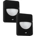 2 PACK IP44 Outdoor Wall Light & PIR Sensor Cast Aluminium 1x 28W E27 Bulb Loops