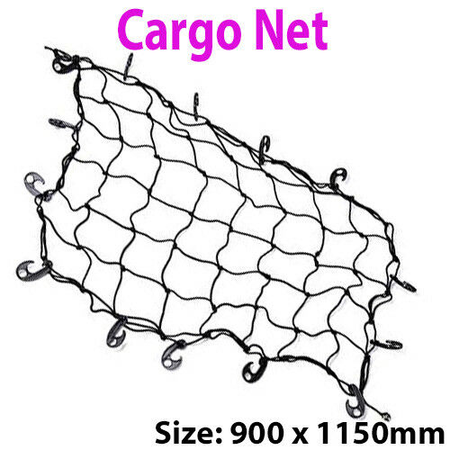 900 x 1150mm Cargo Mesh Spider Net Car Storage Boot Elastic Bungee Hook Fixing Loops