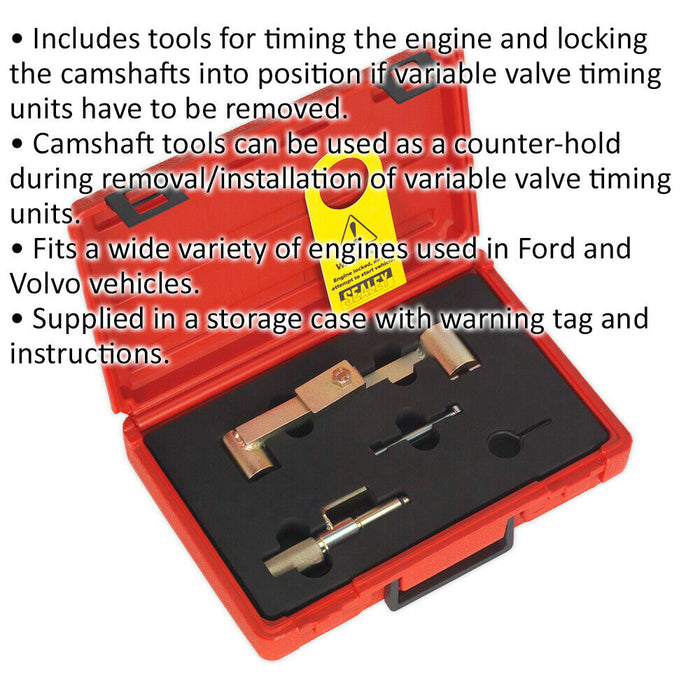 Petrol Engine Timing Tool Kit - BELT DRIVE - Suitable for Ford & Volvo Engines Loops