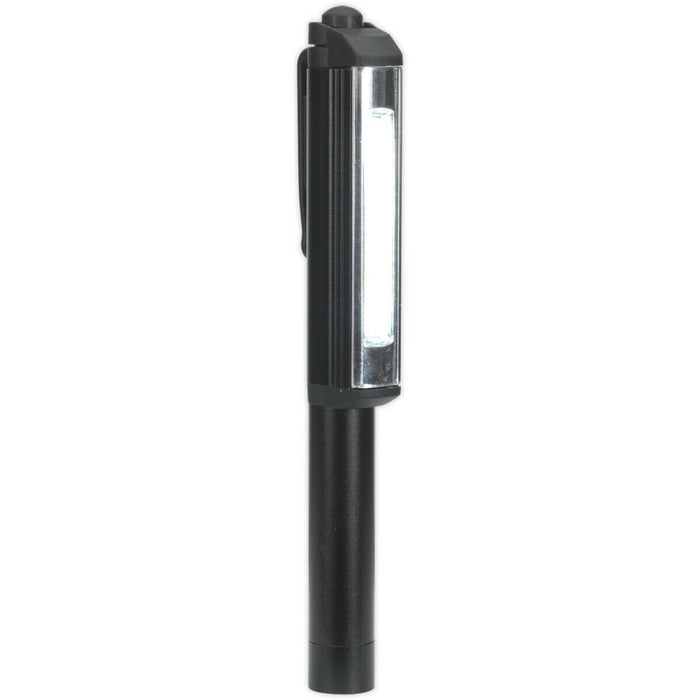 Magnetic Aluminium Penlight Torch - 3W COB LED - 3 x AAA Battery Powered Loops
