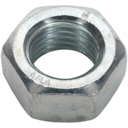 10 PACK - Steel Finished Hex Nut - M20 - 2.5mm Pitch - Manufactured to DIN 934 Loops