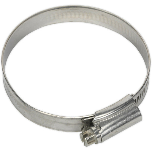 10 PACK Stainless Steel Hose Clip - 55 to 64mm Diameter - Hose Pipe Clip Fixing Loops
