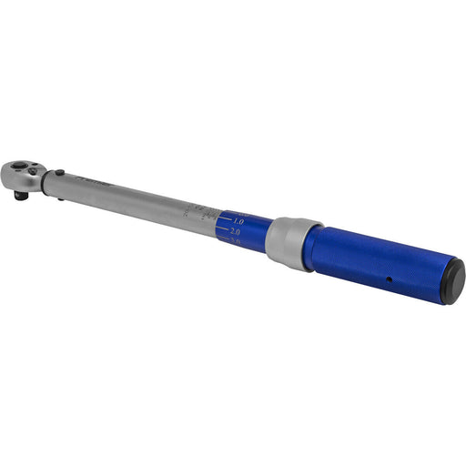 Micrometer Style Torque Wrench - 3/8" Sq Drive - Calibrated - 20 to 120 Nm Range Loops