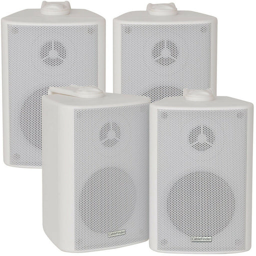 4x 70W 2 Way White Wall Mounted Stereo Speakers 4 8Ohm Compact Background Music