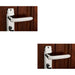 2x PAIR Line Detailed Handle on Bathroom Backplate 205 x 45mm Polished Chrome Loops