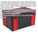 445 x 310 x 250mm Stackable Tool Box - Portable RED ABS Storage Case / Chest Loops