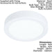 Wall / Ceiling Light White 160mm Round Surface Mounted 10.5W LED 4000K Loops