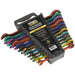 12pc MULTI COLOUR Combination Ratchet Spanner Kit - Hardened Metric Socket Ring Loops