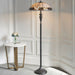 1.5m Tiffany Twin Floor Lamp Dark Bronze & Retro Stained Glass Shade i00006 Loops