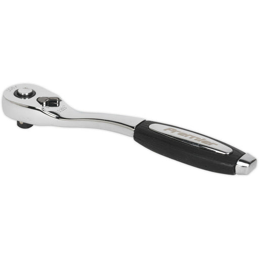 Offset Pear-Head Ratchet Wrench - 1/4" Sq Drive - Flip Reverse - 108-Tooth Loops