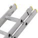 22 Rung Aluminium Double Section Extension Ladders & Stabiliser Feet 3m 5m Loops