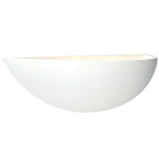 Dimmable LED Wall Light Primed White (ready to paint) Up Lighting Bowl Fitting Loops