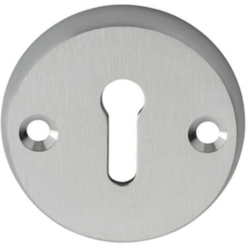 45mm Lock Profile Open Escutcheon 8mm Depth Satin Chrome Keyhole Cover Loops