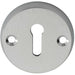 45mm Lock Profile Open Escutcheon 8mm Depth Satin Chrome Keyhole Cover Loops