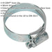 20 PACK Zinc Plated Hose Clip - 30 to 40mm Diameter - External Pressed Threads Loops