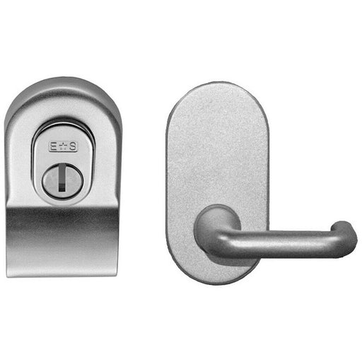 Euro Security Cylinder Pull with Lever Works with Euro Nightlatch Satin Chrome Loops