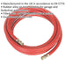 Rubber Alloy Air Hose with 1/4 Inch BSP Unions - 5 Metre Length - 10mm Bore Loops