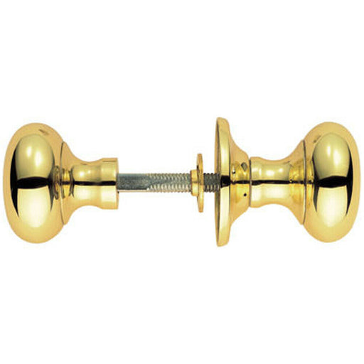 2x Antique Brass Door Knob, Round Door Knob, Round Door Handle