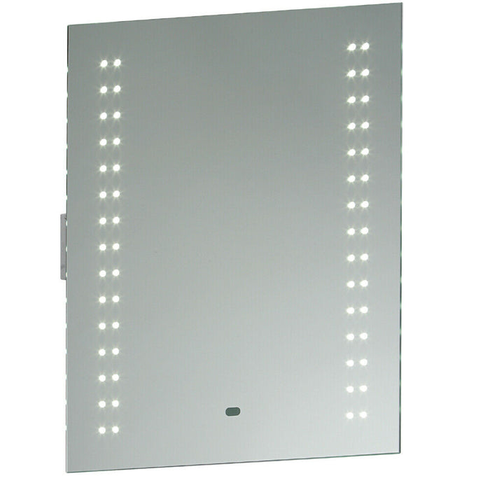 2 PACK IP44 LED Bathroom Mirror 60cm x 50cm Vanity Light Shaver Socket & Motion Loops