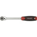 72-Tooth Compact Head Ratchet Wrench - 1/2" Sq Drive - Flip Reverse - Soft Grip Loops