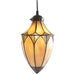 Tiffany Glass Hanging Ceiling Pendant Light Dark Bronze Cream Lamp Shade i00083 Loops