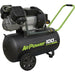 V-Twin Direct Drive Air Compressor - 100L Capacity Tank - 3hp Induction Motor Loops